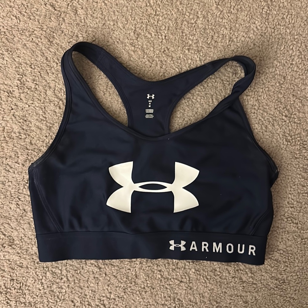 Navy Blue Low-Impact Under Armor Sports Bra